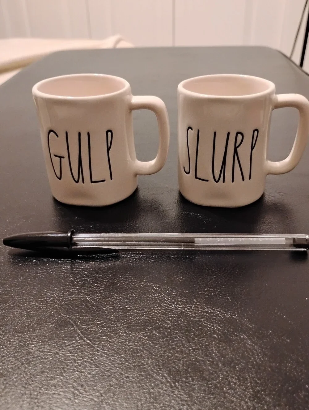 Rae Dunn 2 Piece Mini Espresso Mug Set GULP & SLURP